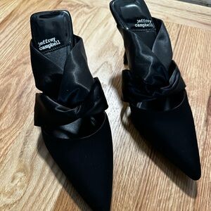 Tied Up Knotted Satin Mules